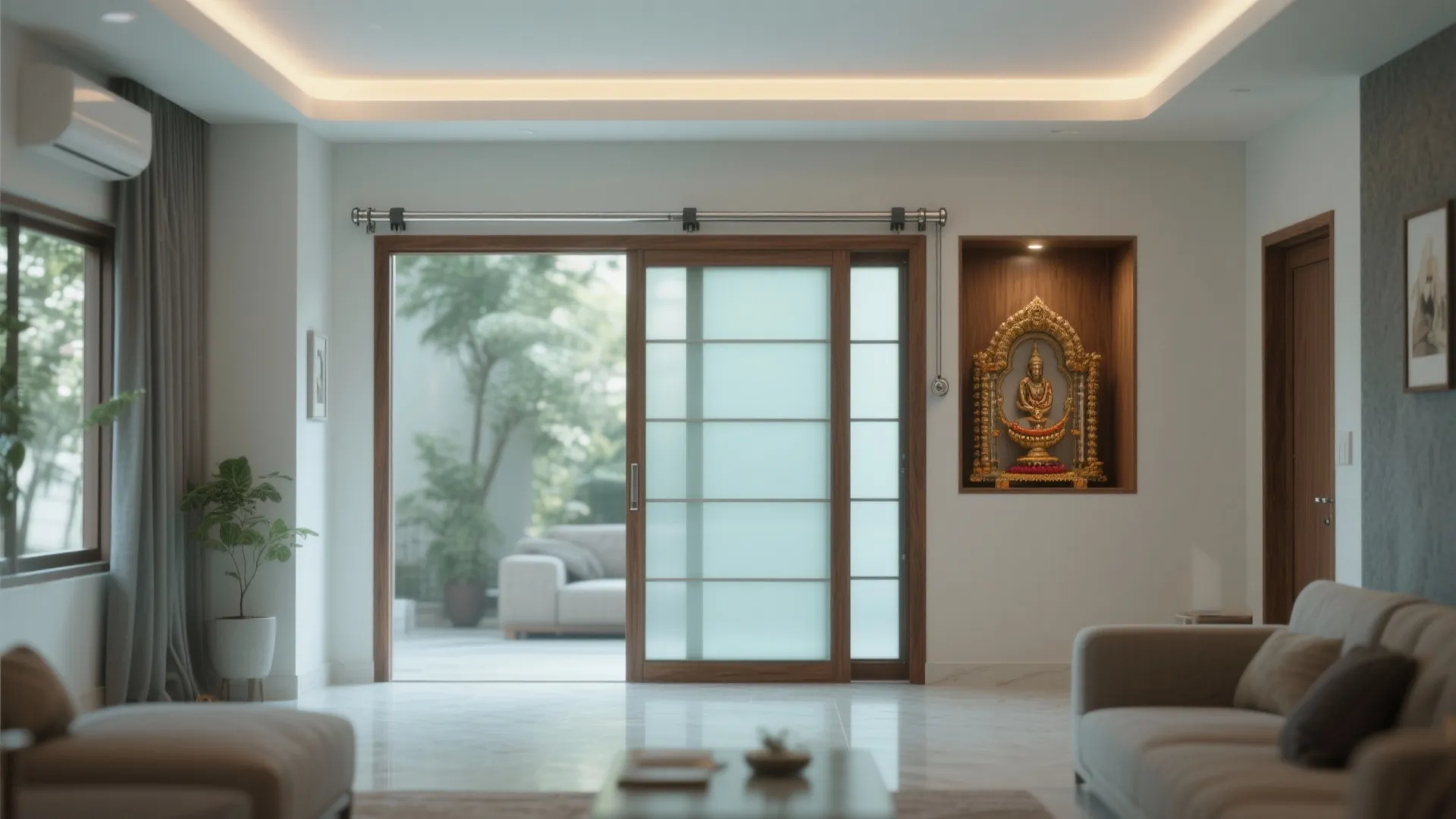 Sliding or Bi-fold Pooja Doors for Compact Apartments