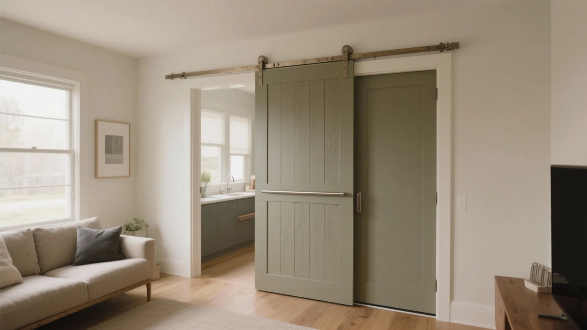 Idea 1: Sliding board-and-batten that saves precious floor area