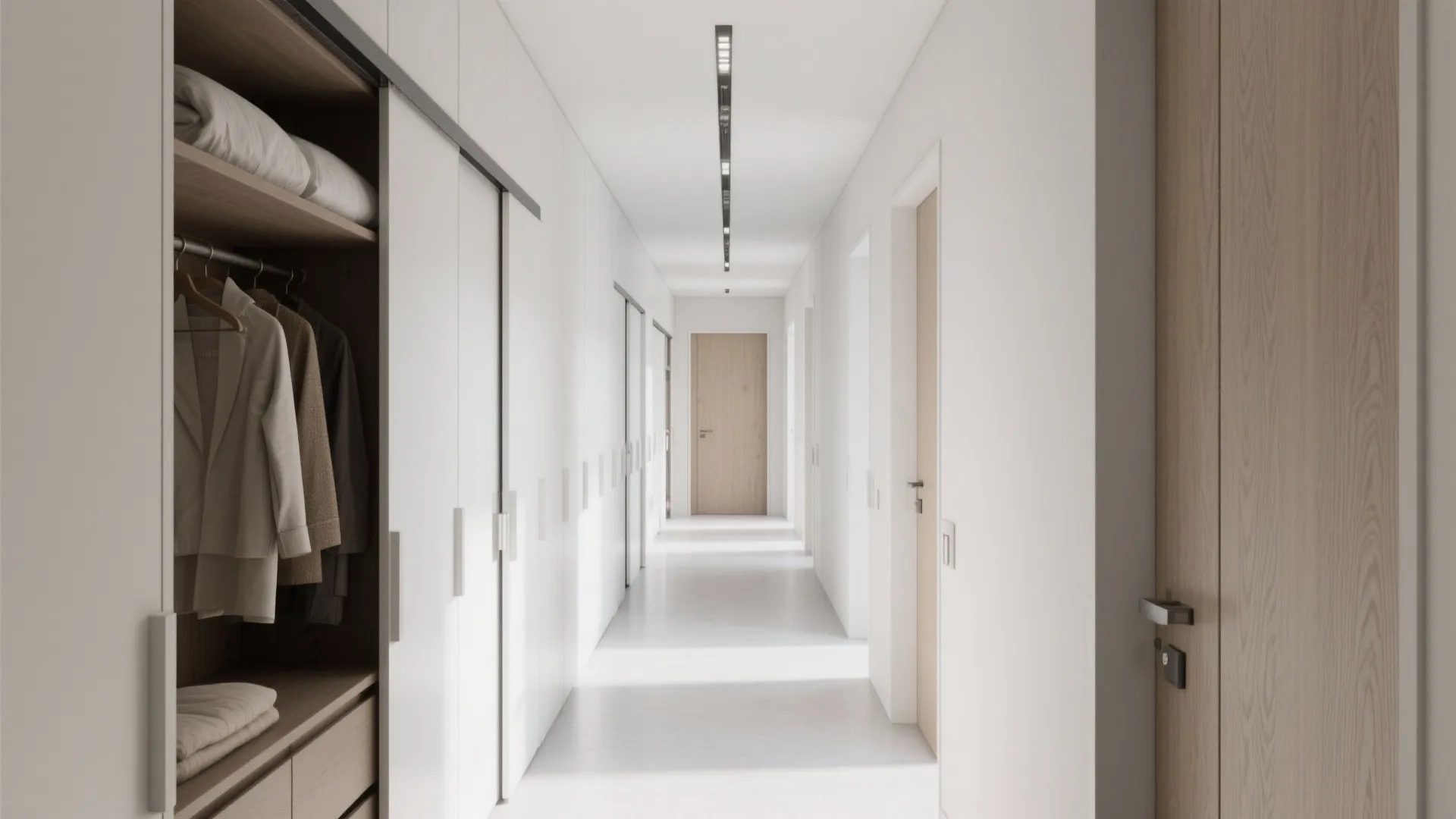 Sliding-Door Built-ins for Narrow Halls