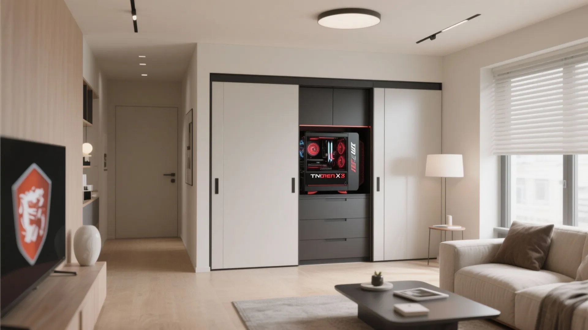 Sliding Door Cabinet for Gear