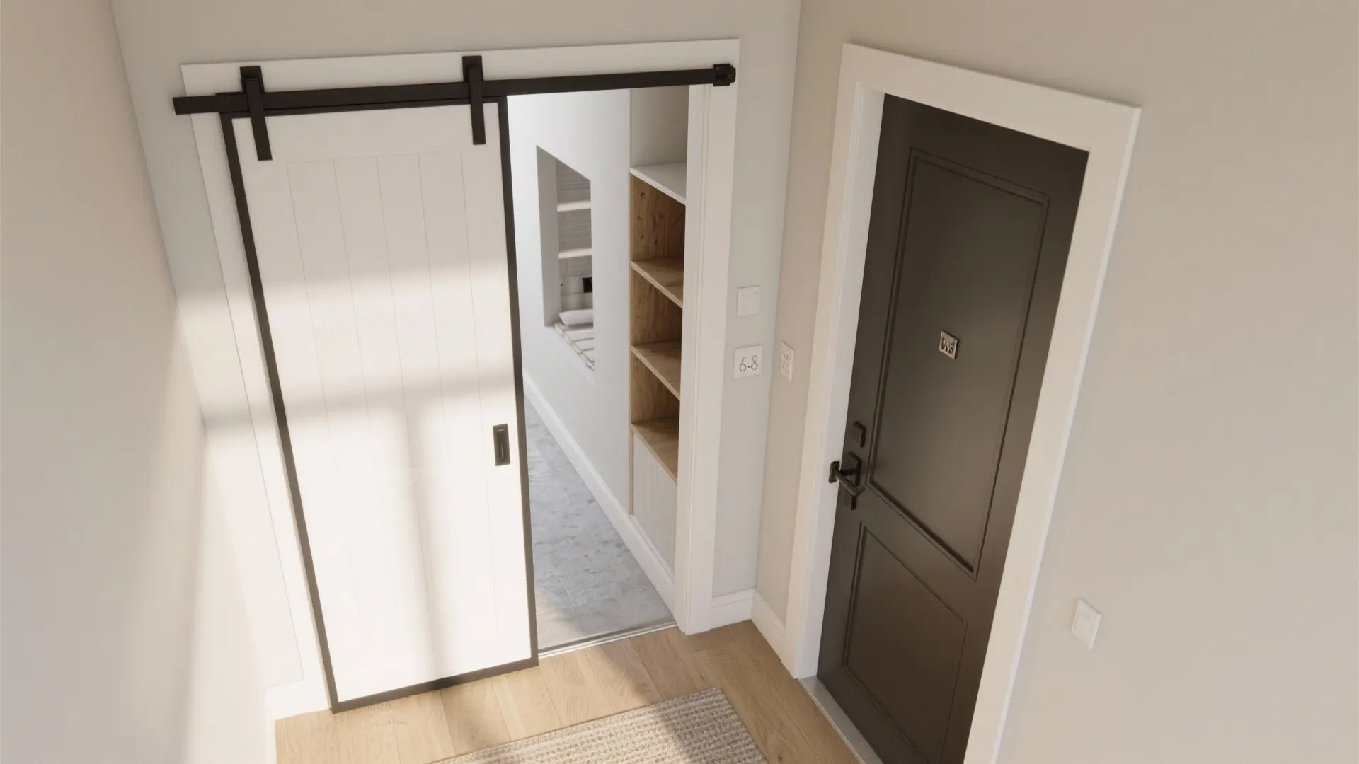 Sliding Doors and Pocket Storage Niches