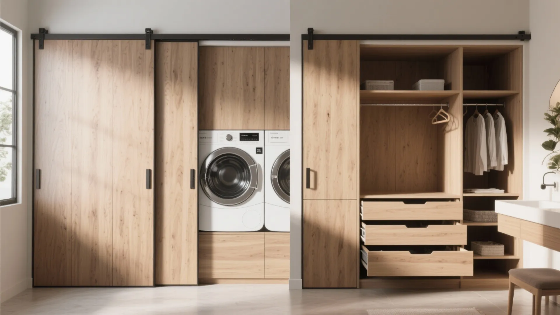 4. Closet-Style Pantry with Sliding Doors