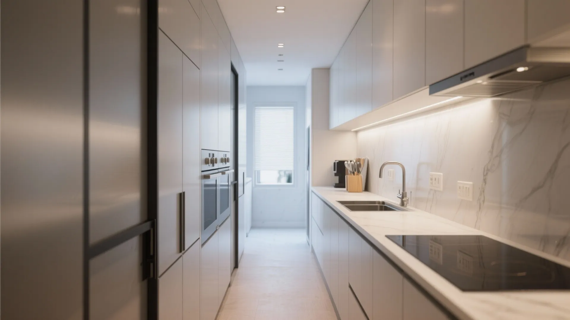 8. Replace doors with sliding panels