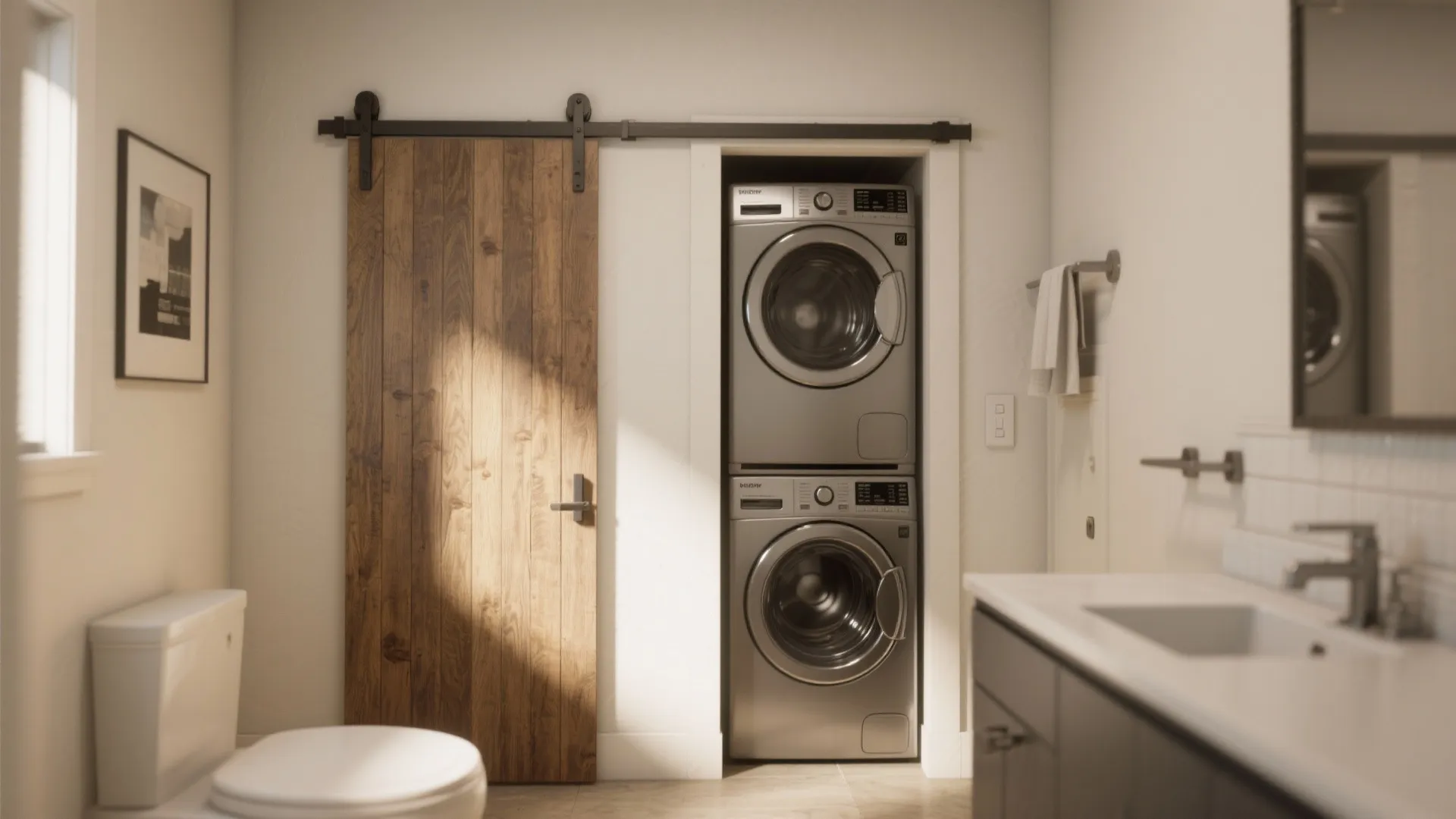 4. Slide or Pocket Door for Seamless Access