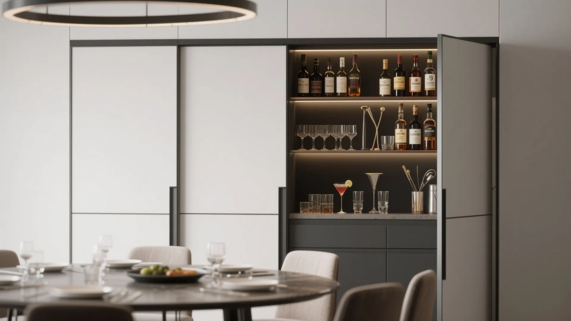 8. Bar Behind Sliding Doors