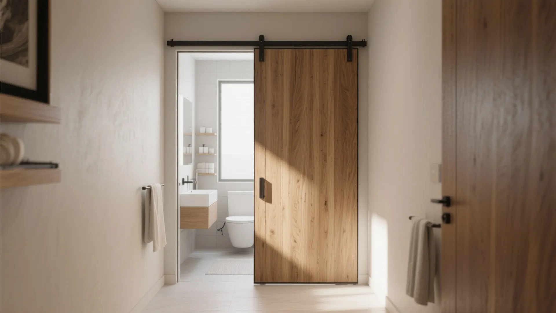 2. Sliding Door Instead of Swing Door