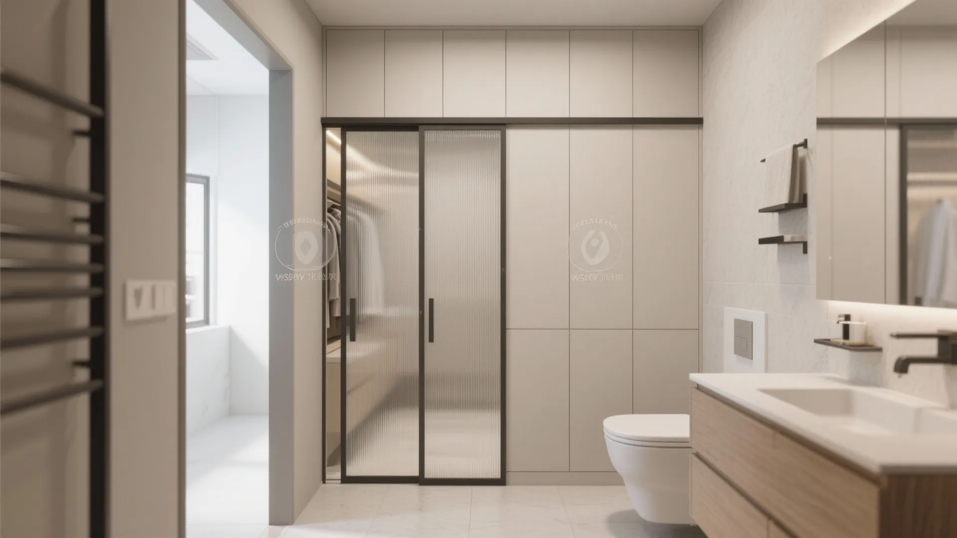 Compact sliding-door wardrobe