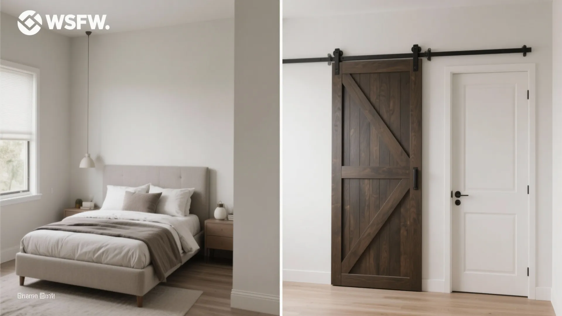 Comparison of swing door and sliding door in bedroom