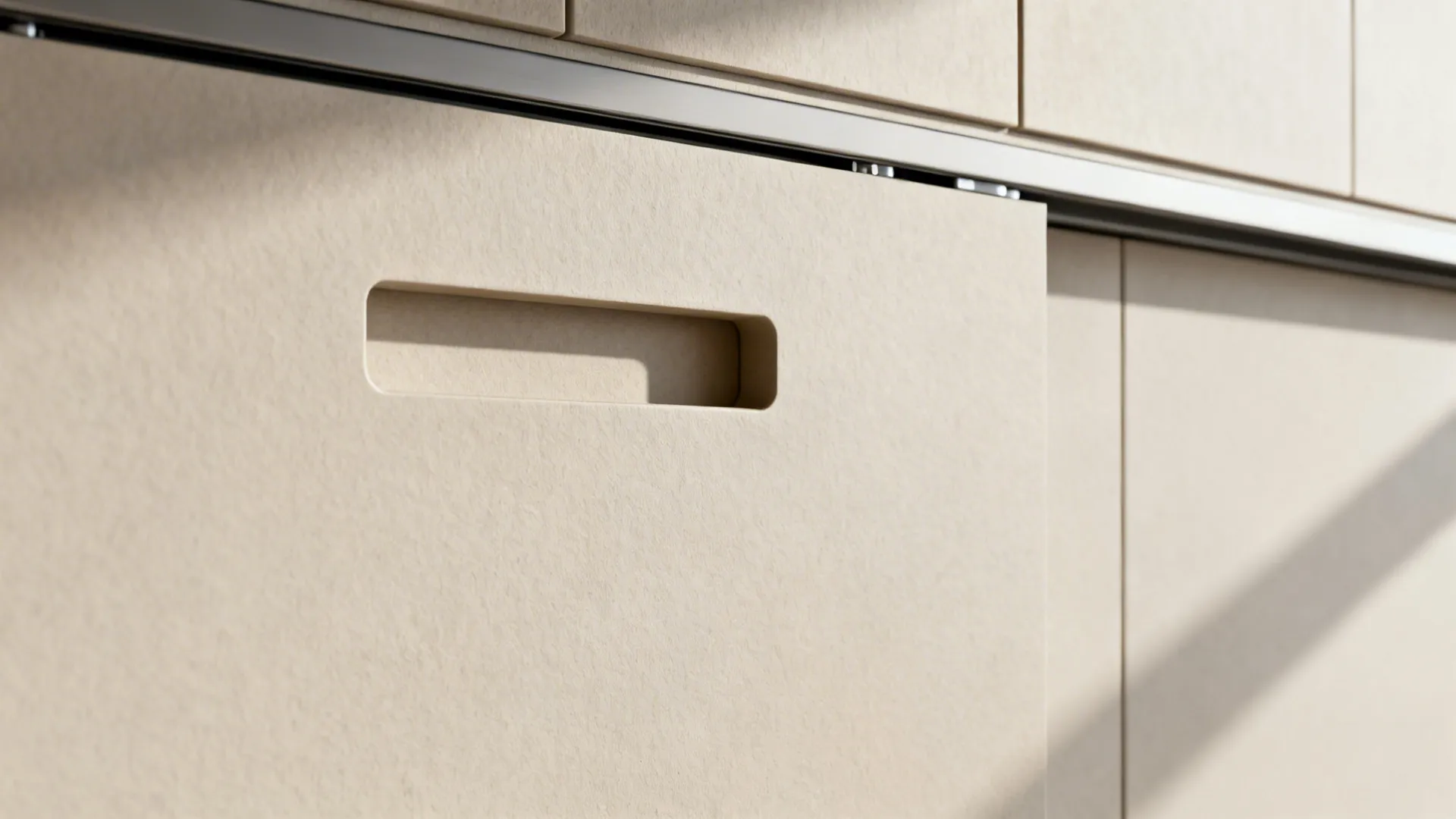 Minimalist Pantry Wall with Sliding Doors