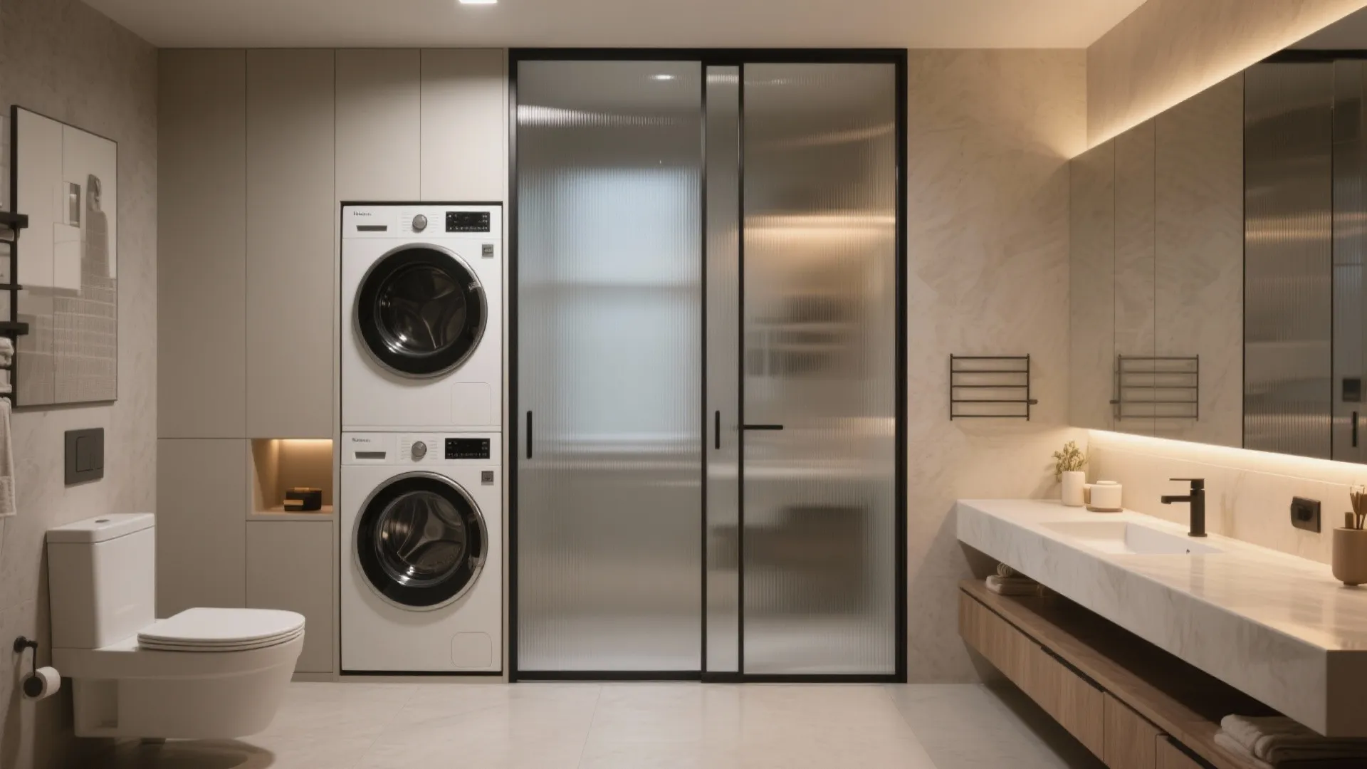 Hide Laundry Behind Sliding Doors