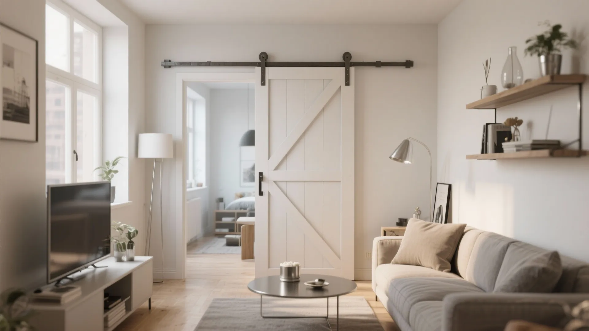 Sliding doors instead of swing doors