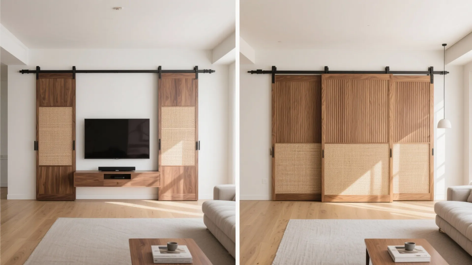 Sliding or Bi-Fold Doors to Conceal the Screen