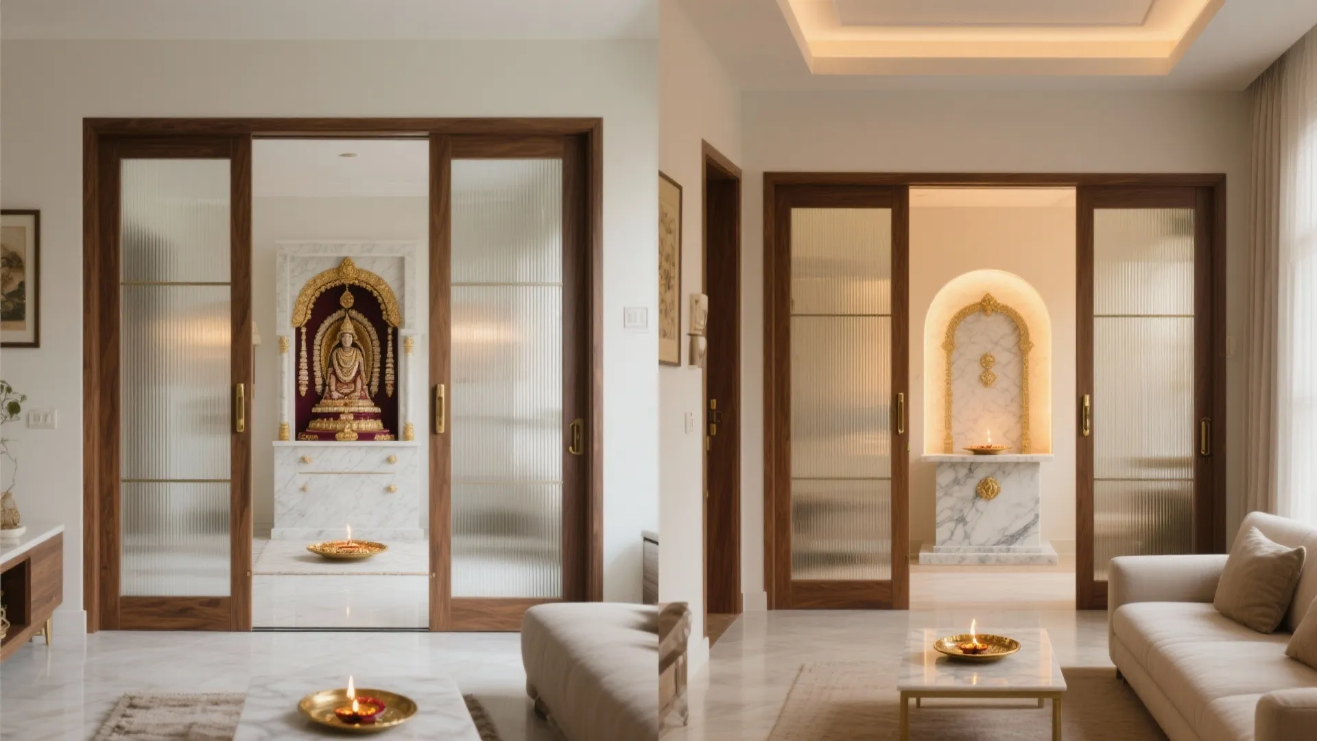 Sliding or pocket doors for flexible privacy