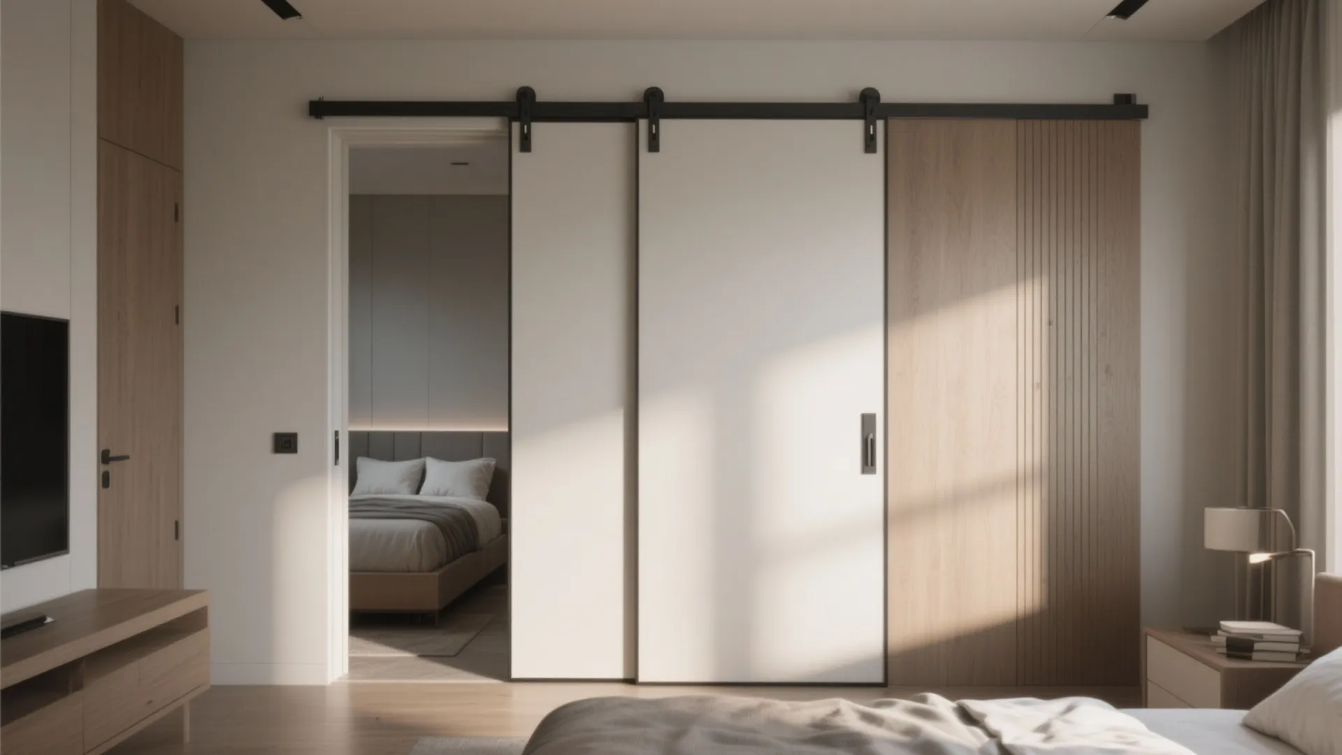 Balance privacy with openness using sliding doors