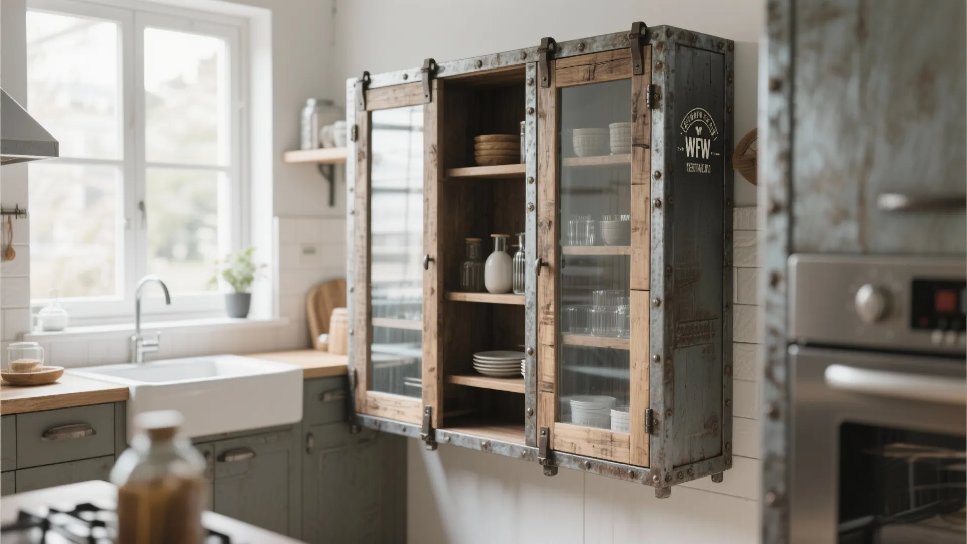 8. Hutch with Sliding Doors