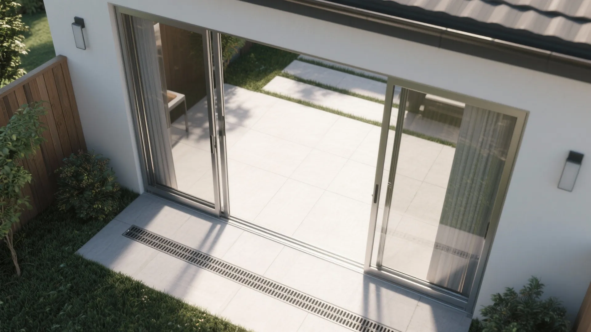 3. Frameless Stainless Sliding Doors