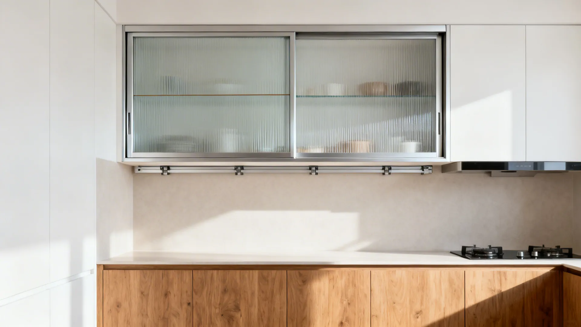 Sliding Cabinet Fronts with Etched Patterns