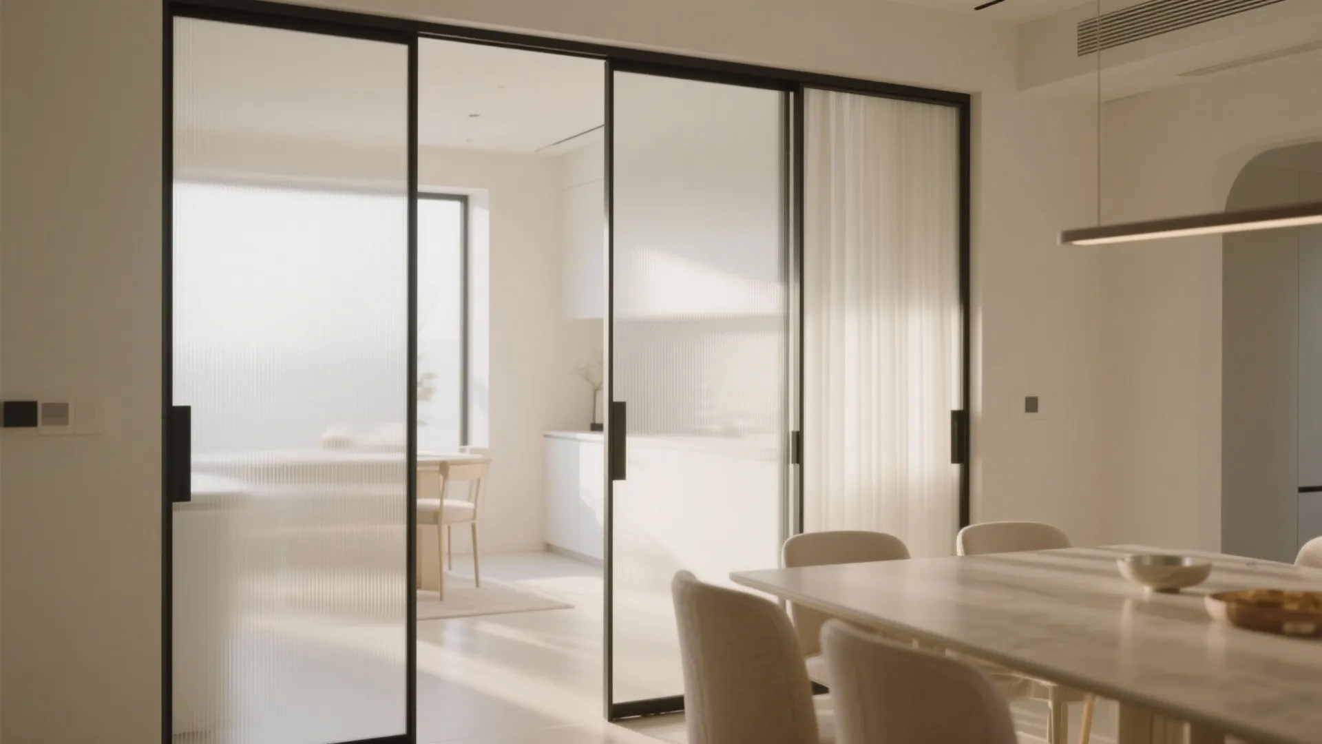 4. Sliding Doors with Frosted Glass