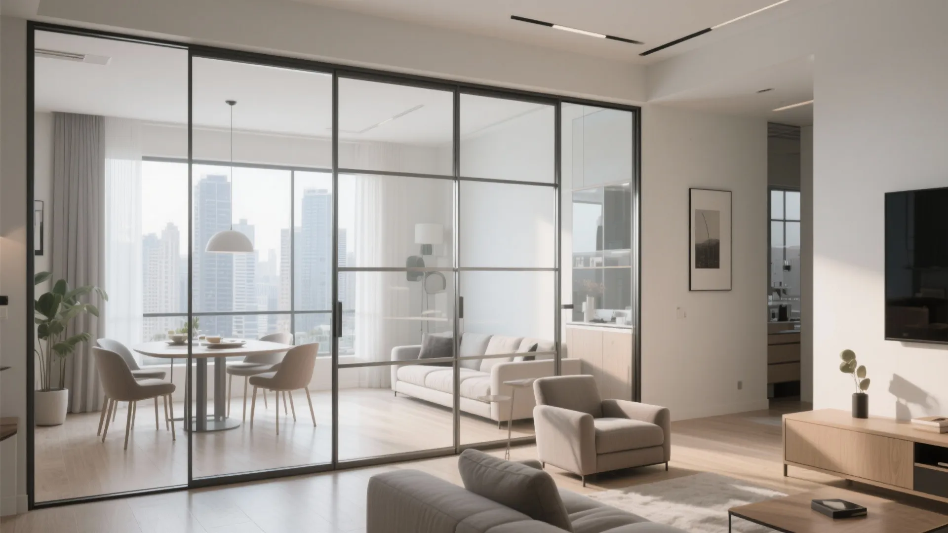 Sliding Glass Partitions