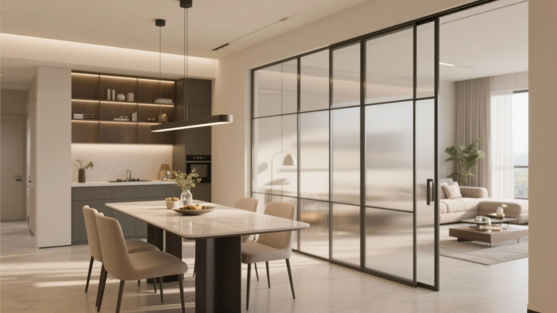 Sliding Glass Panels for Light and Privacy