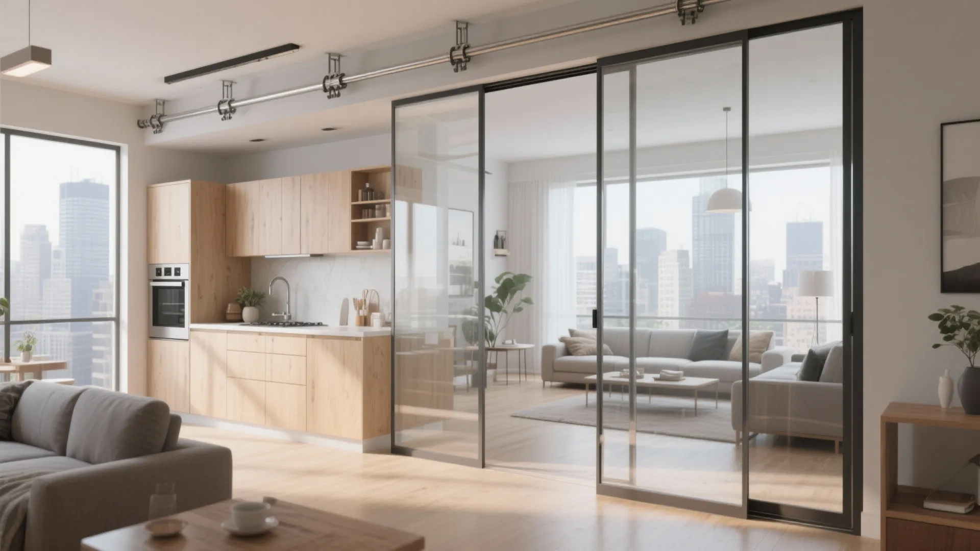 Sliding Glass Panels for Flexible Spaces