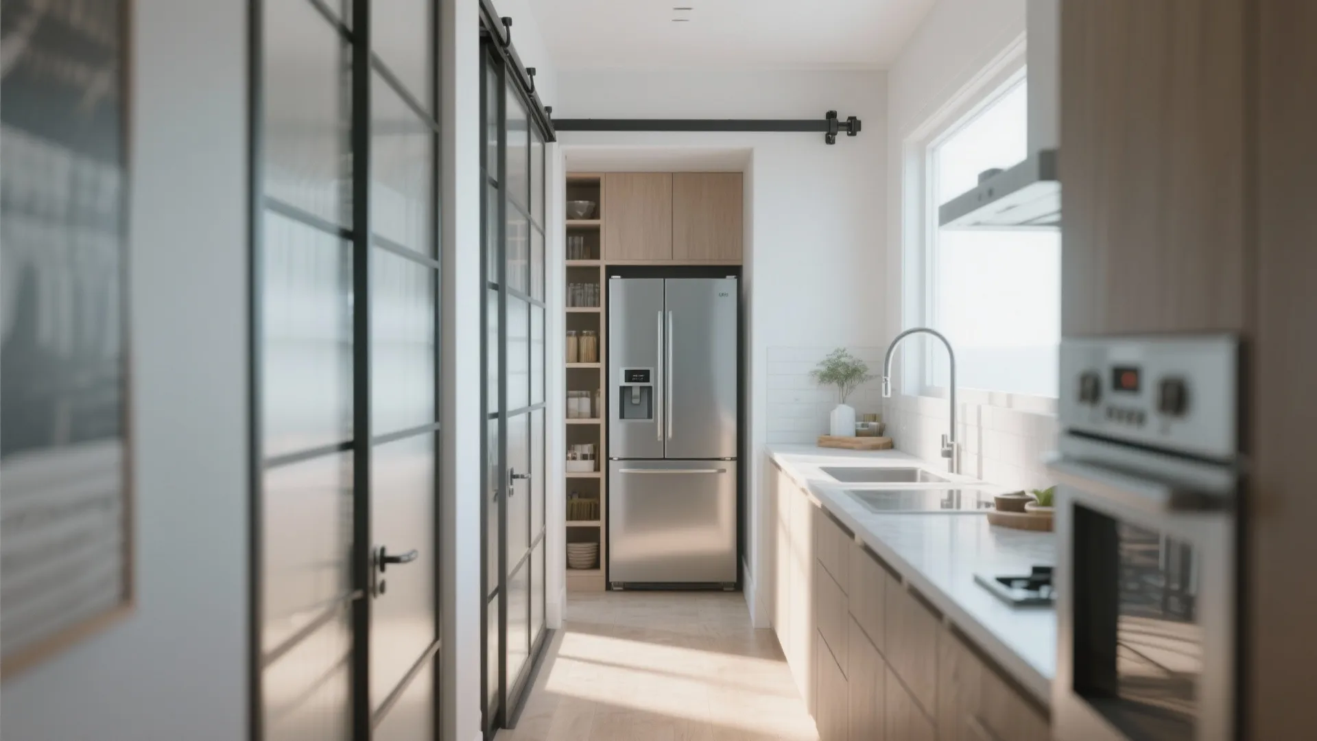 5. Sliding glass doors for tight flows