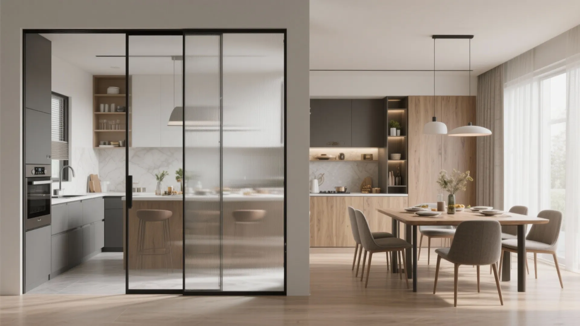 2. Sliding Partition for Flexible Spaces