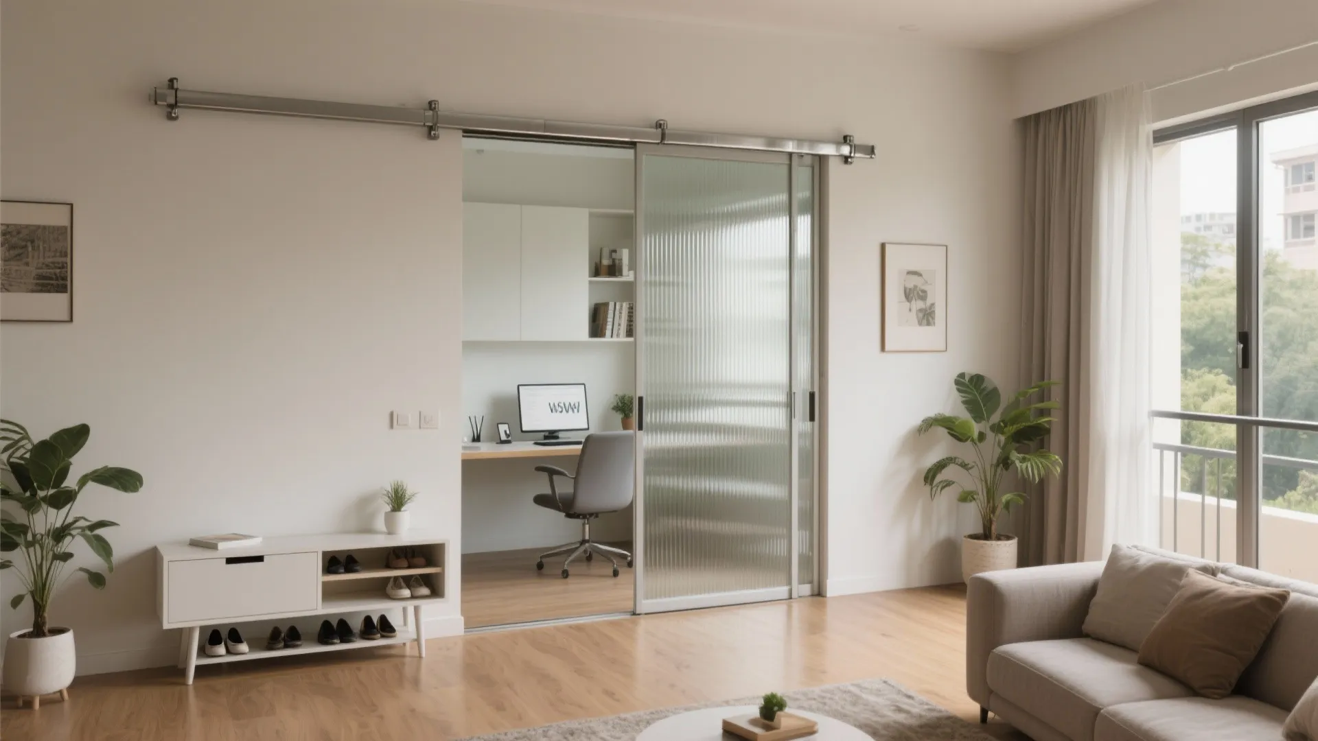 Sliding doors and multi-use partitions