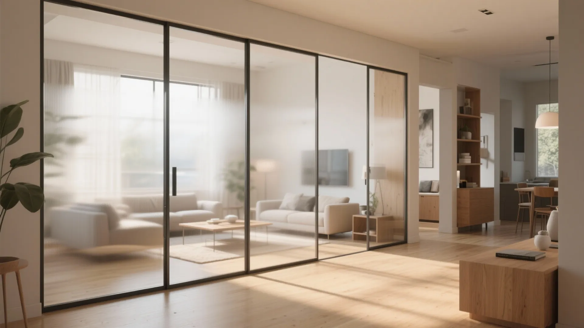 Sliding Glass Partitions for Flexible Spaces