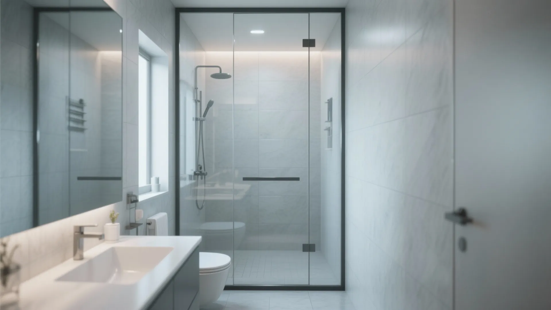 2. Use Sliding Glass for the Shower