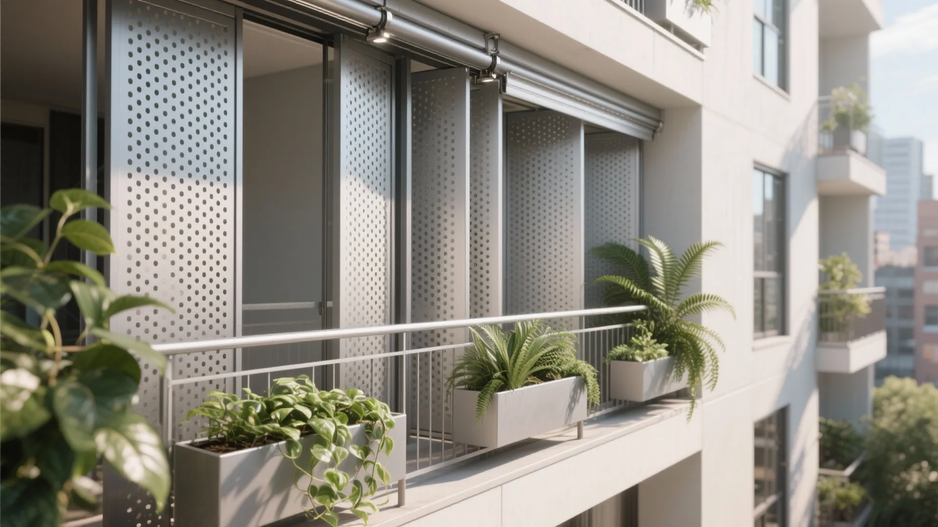 Folding or Sliding Grill Panels for Flexible Privacy