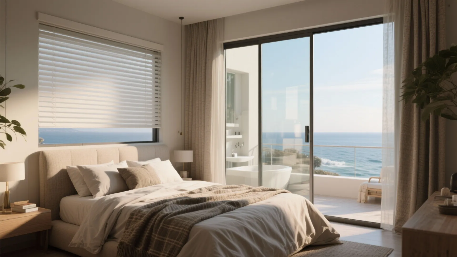 5. Sliding door as headboard backdrop