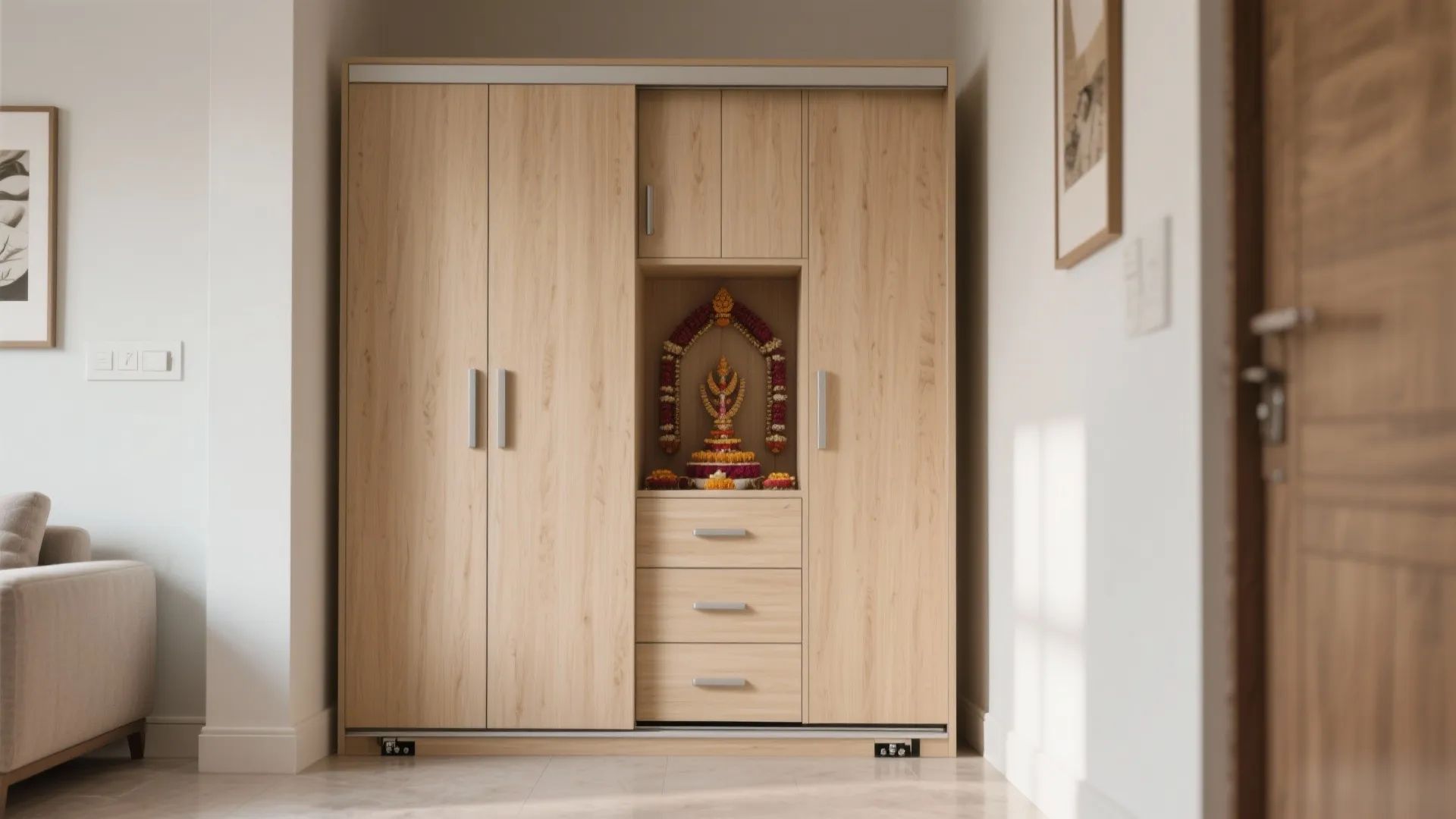 Sliding doors with hidden tracks