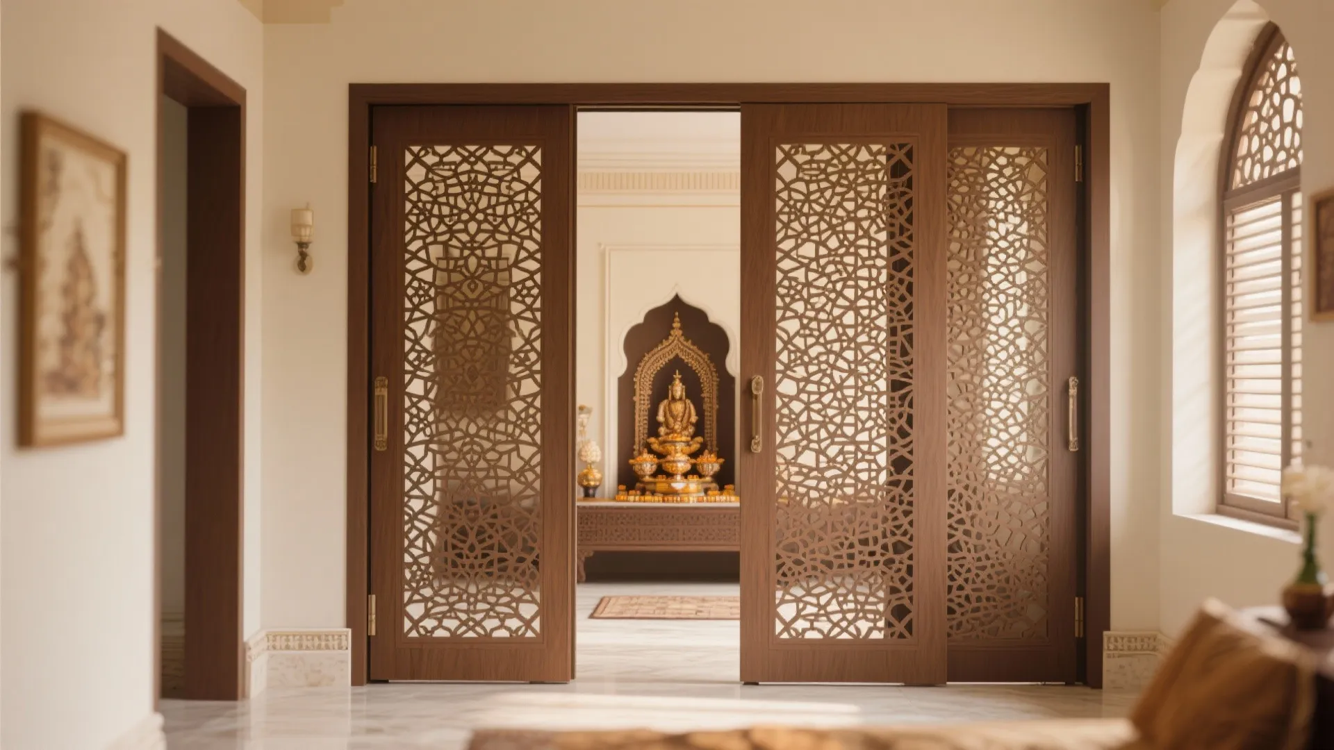 Sliding Doors with Jaali Work