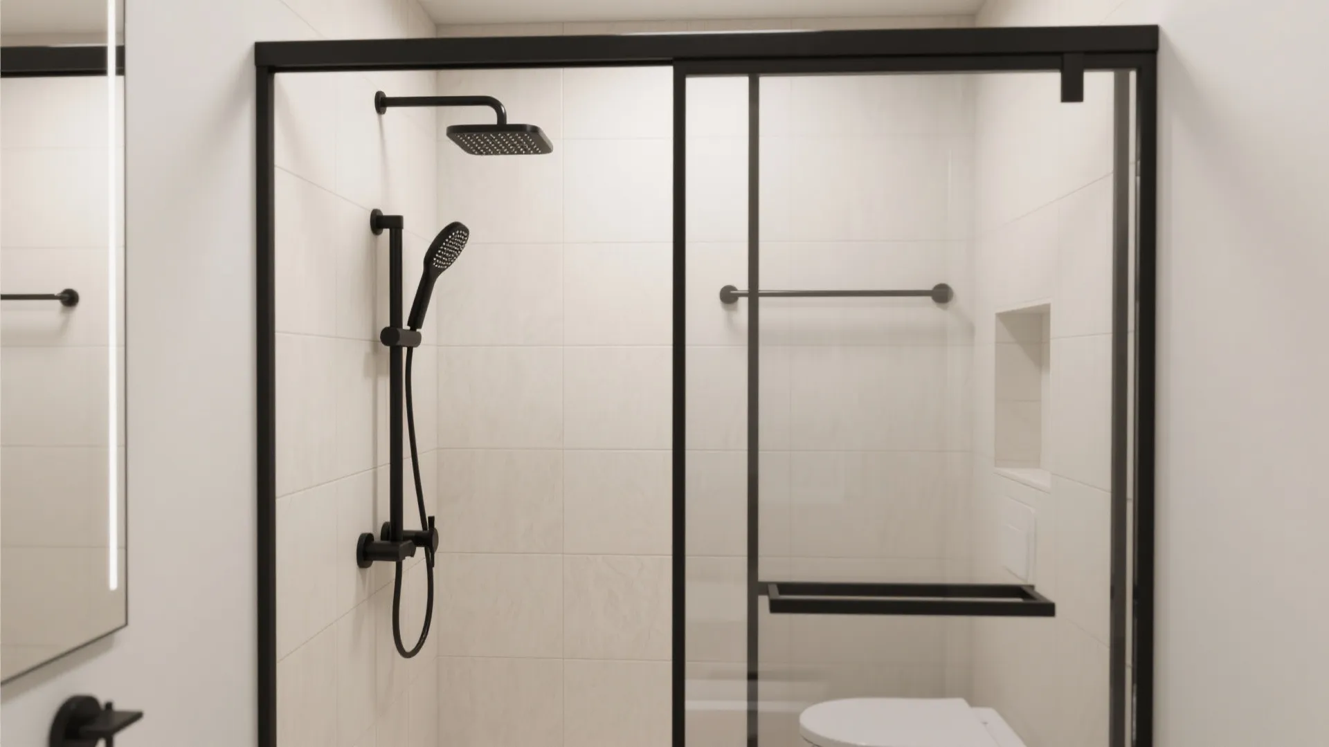 Sliding Glass Door + Matte Black Fixtures