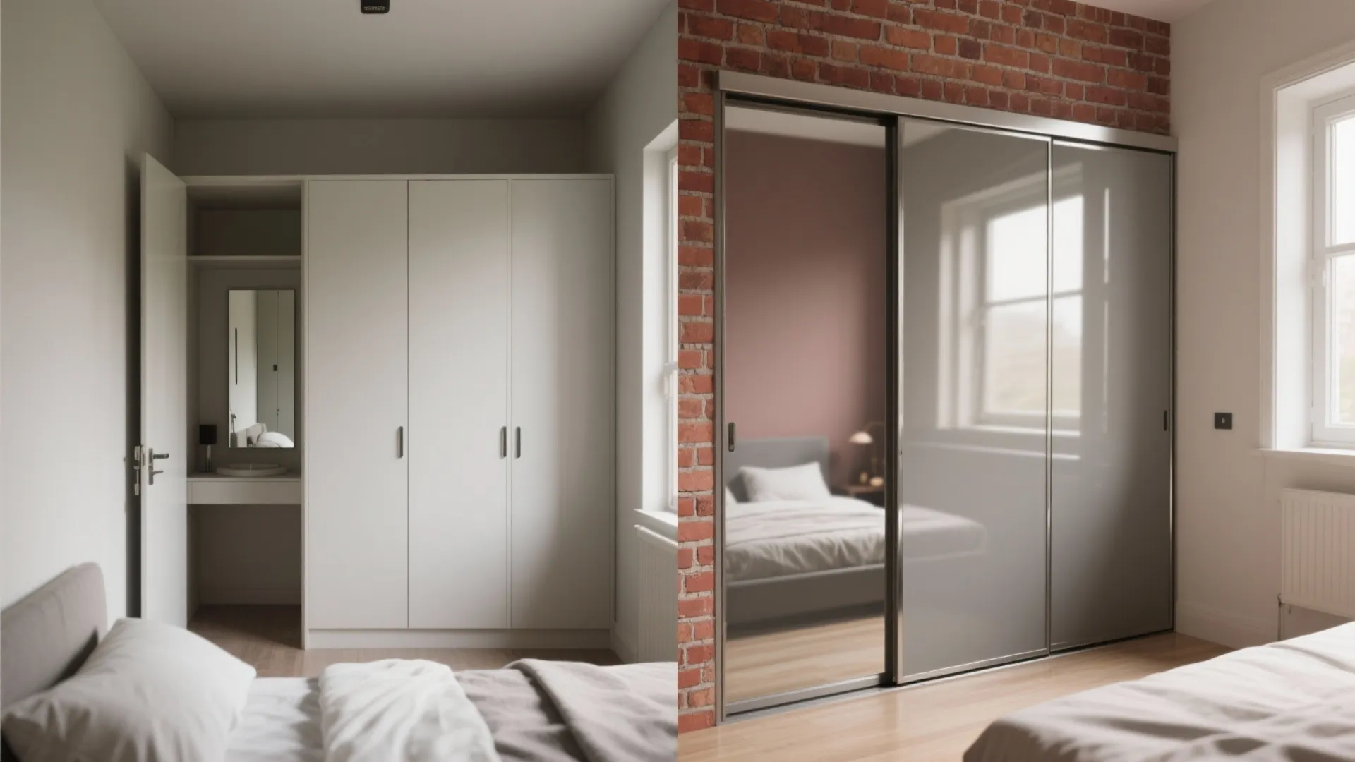 Sliding + Mirror Doors to Stretch Space