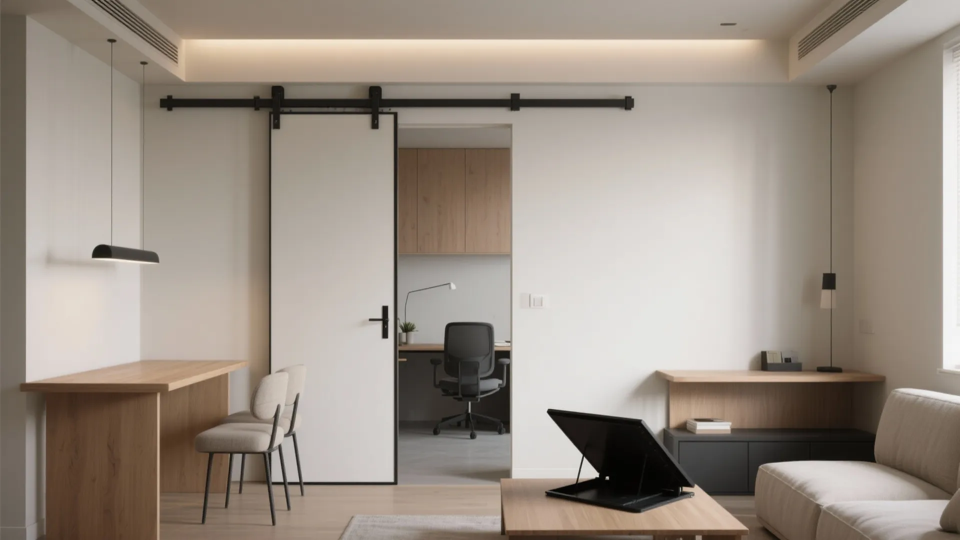 Sliding, modular, and foldable furniture zones