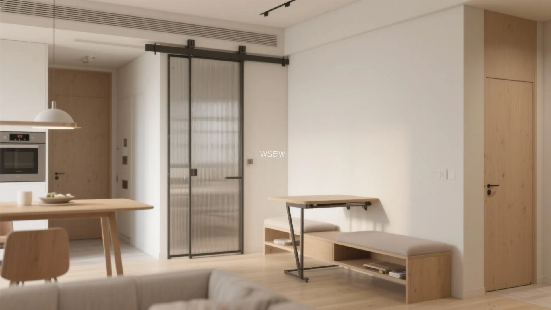 Sliding doors and multipurpose furniture