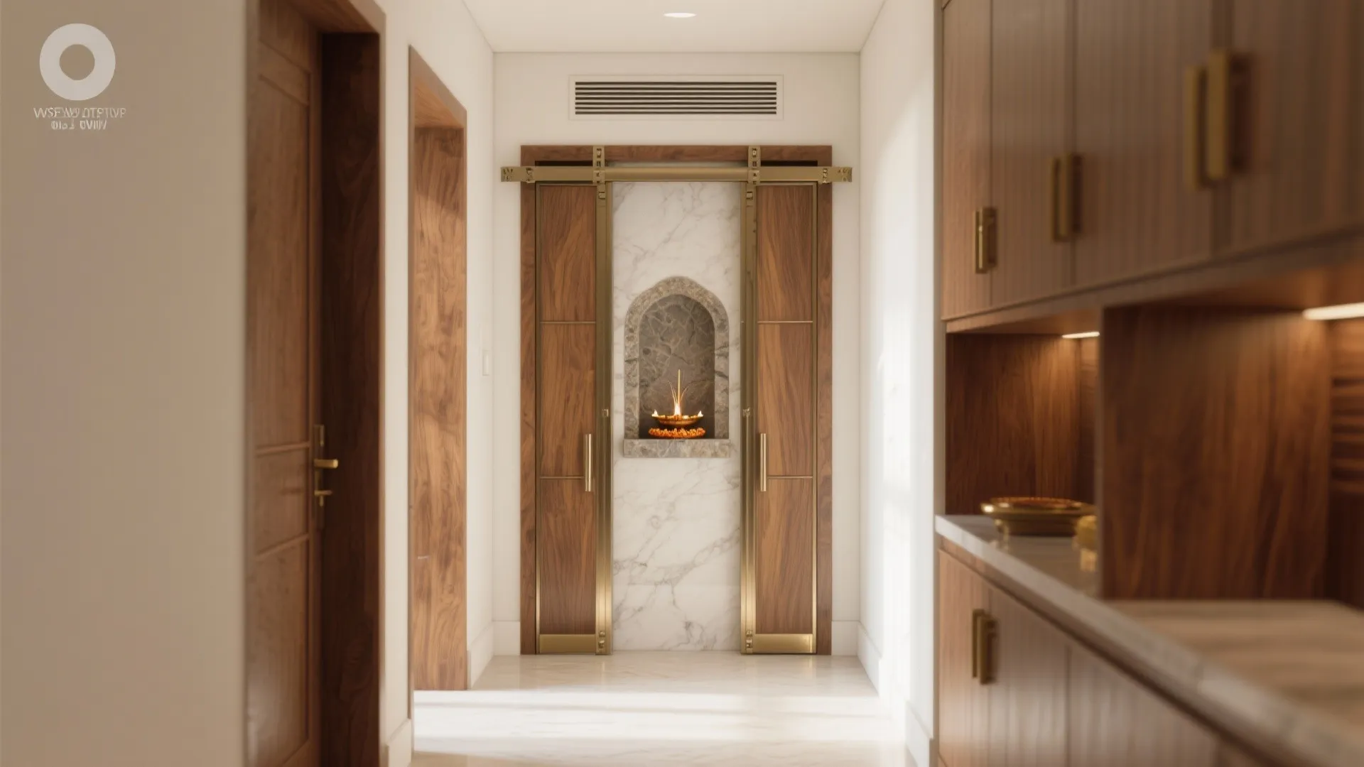 Compact Sliding Doors for Niche Mandirs