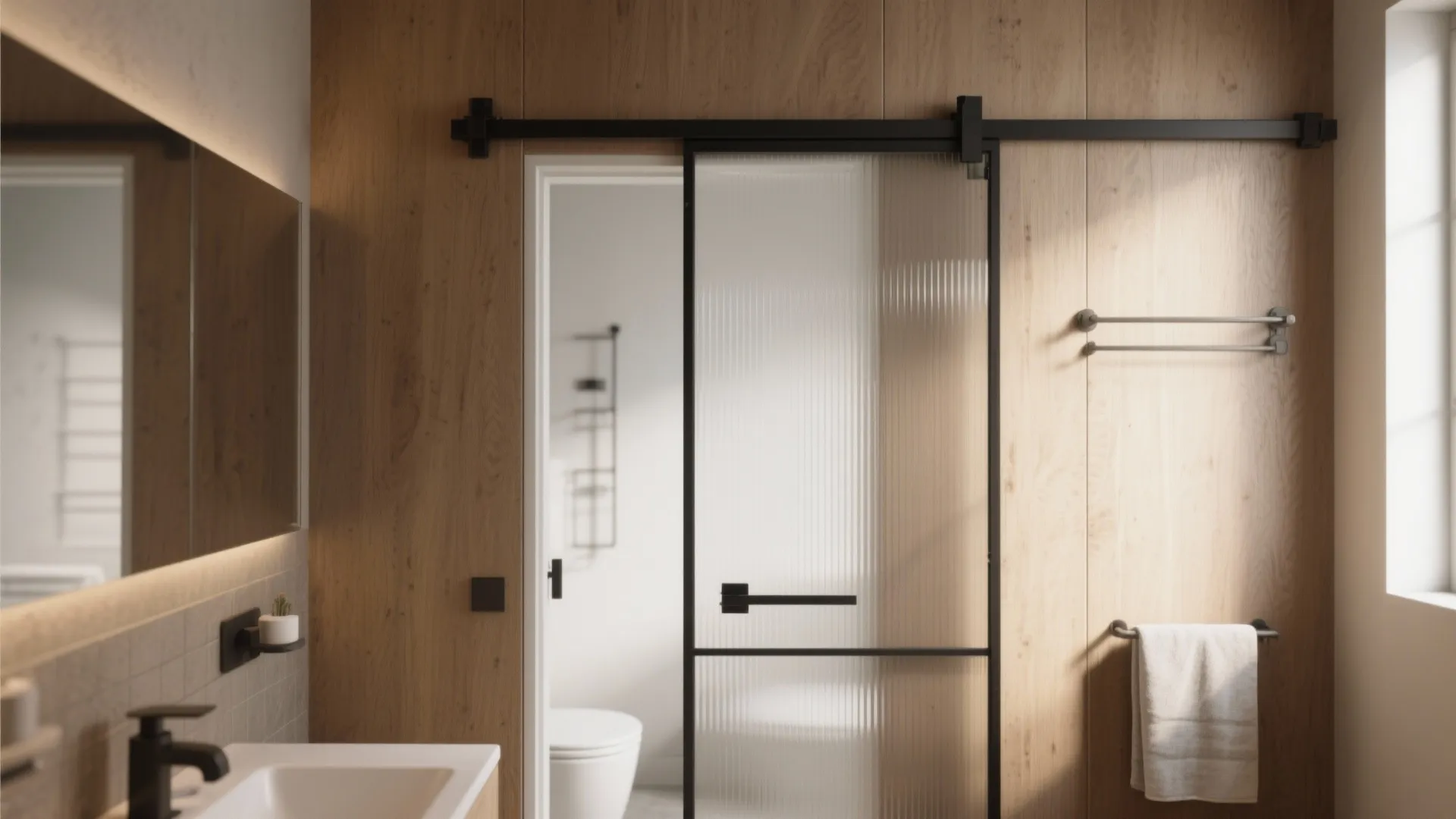 2. Sliding Barn or Panel Doors (Lightweight)