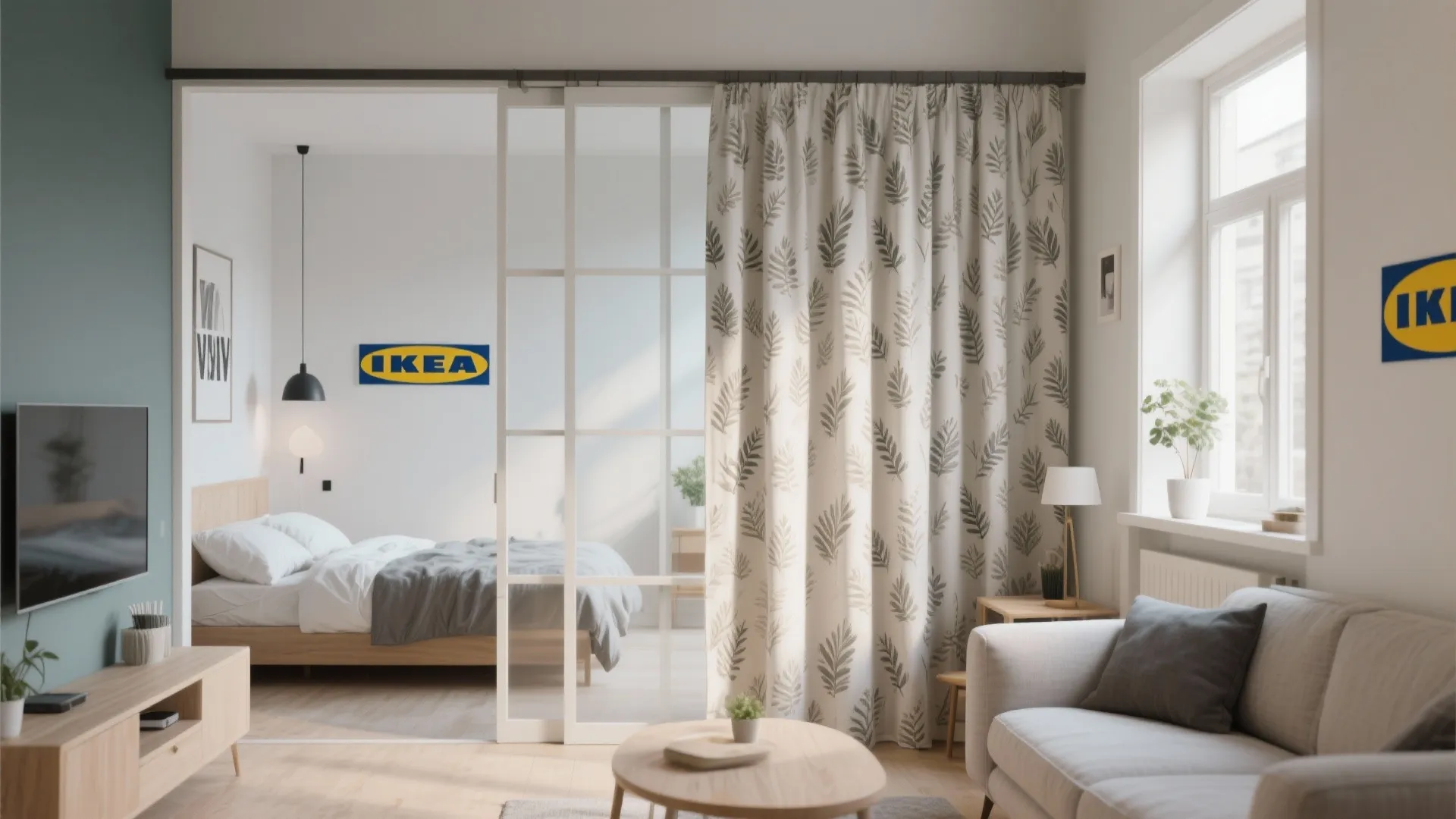2. Sliding Panel Curtains