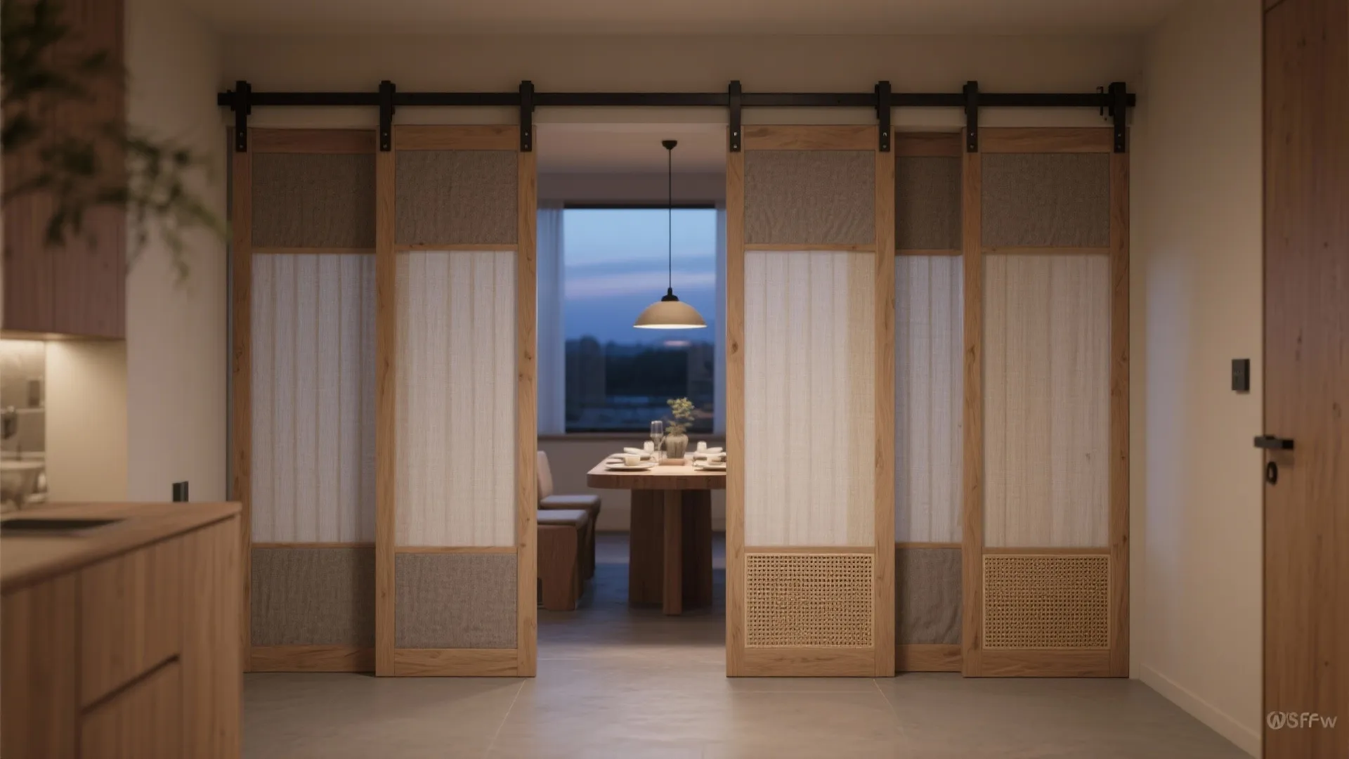 Sliding Panels: Fabric, Wood Slats, or Cane