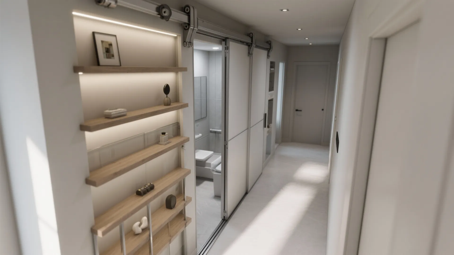 Shelving Disguise: Sliding Panel Door