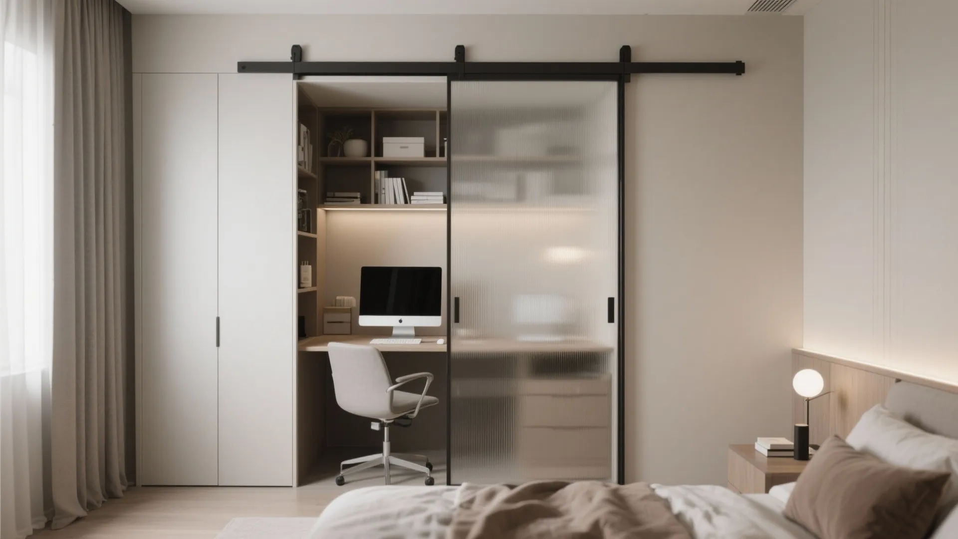 8. Sliding Panel Office Nook