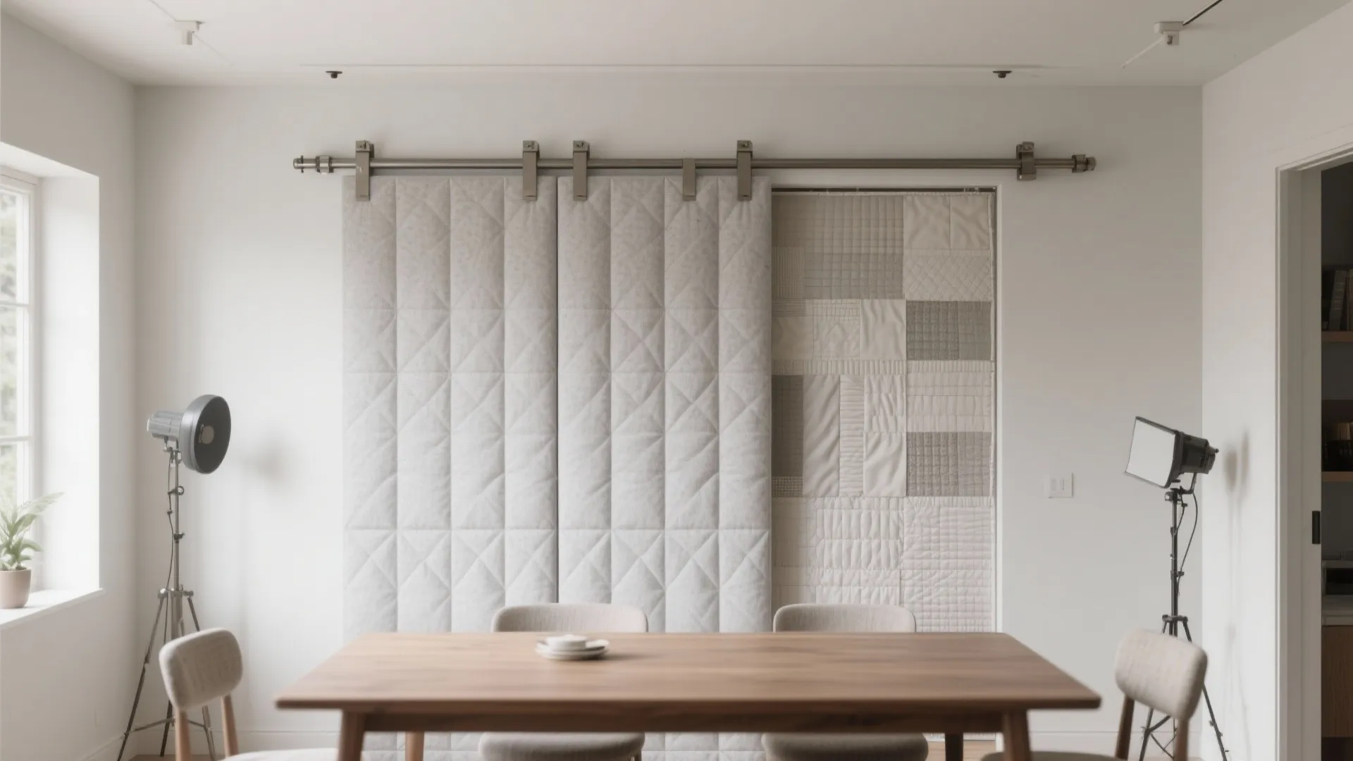 Track-Mounted Sliding Panels (Hideaway Wall)