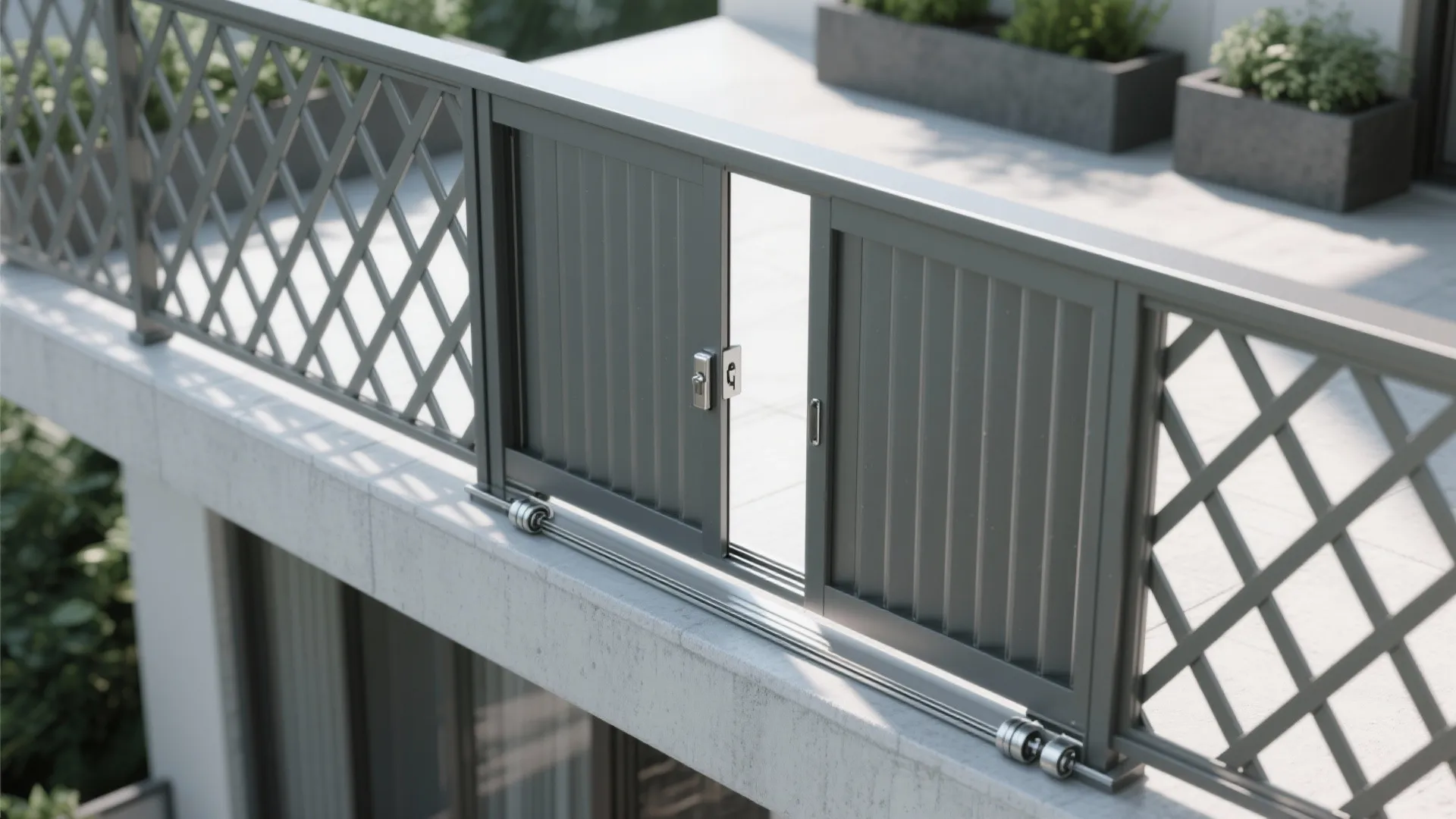 Sliding Grill Panels for Flexible Privacy