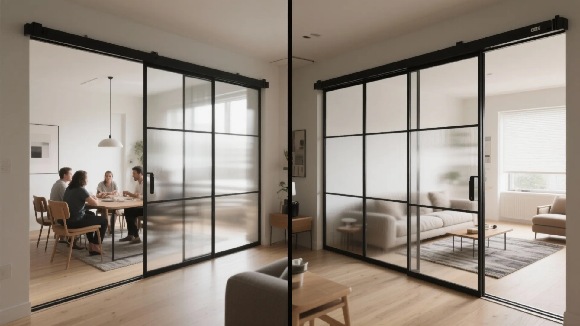 Sliding Glass Panels for Flexible Zoning