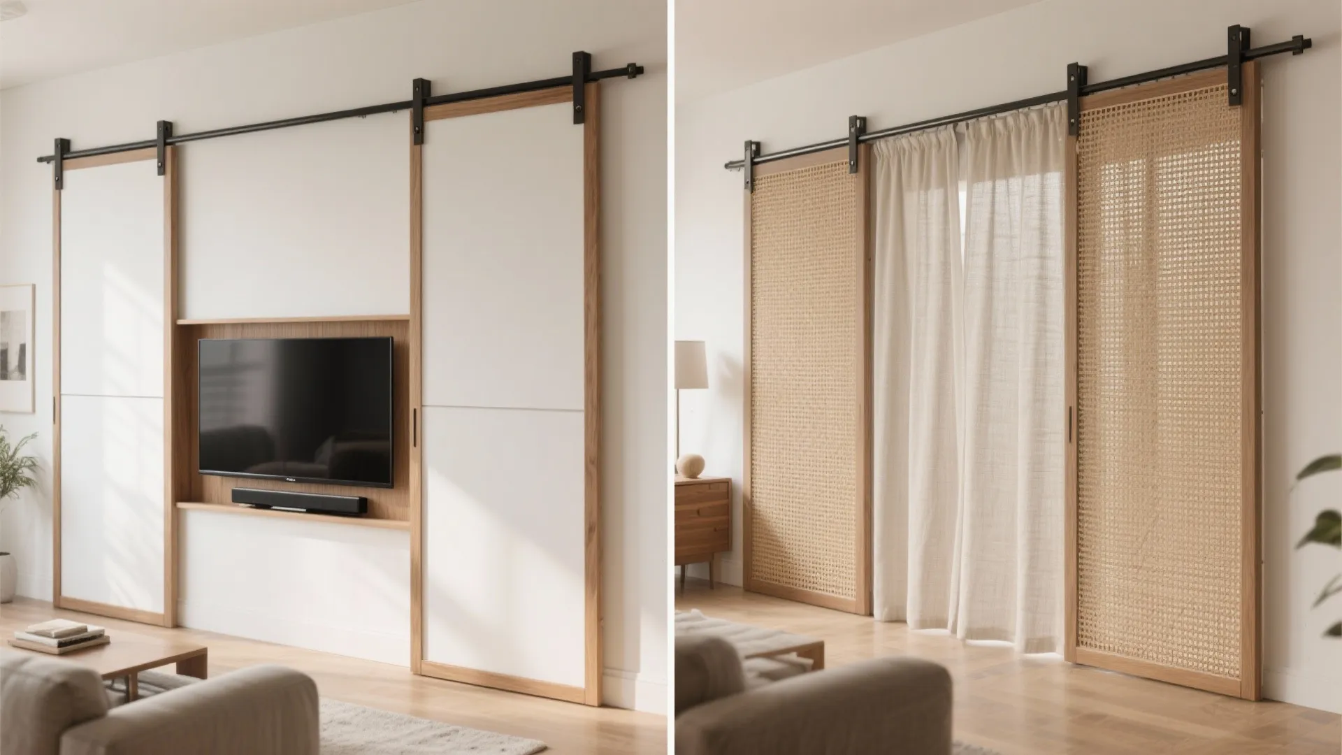 Sliding Panels to Hide the Screen