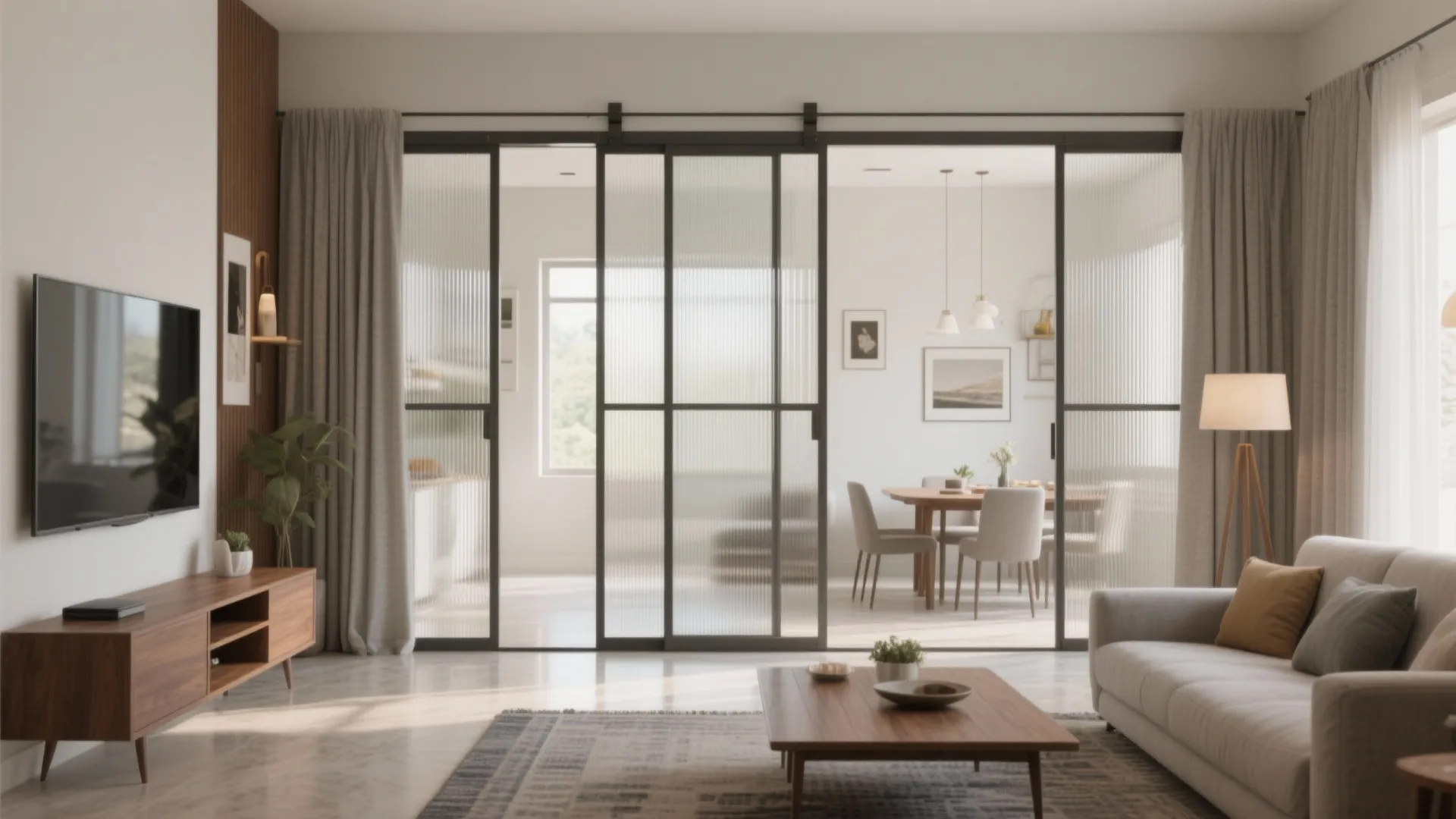 Sliding Partitions to Flex Your Living-Dining