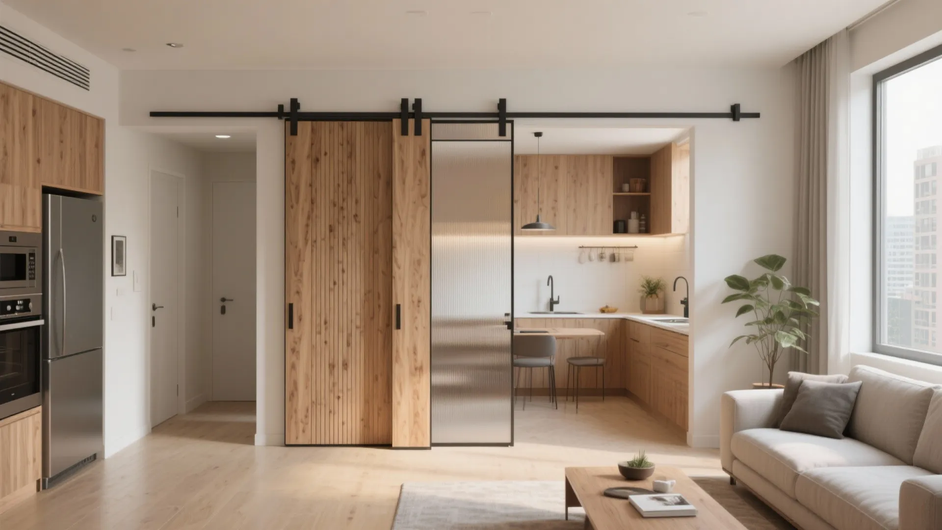 3. Sliding or Pocket Panels